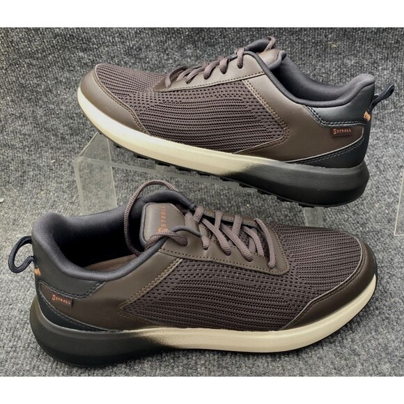 Stroll Golf Shoe Men's Size 8.5 Spikeless Performance Knit Black Espresso - Picture 9 of 11
